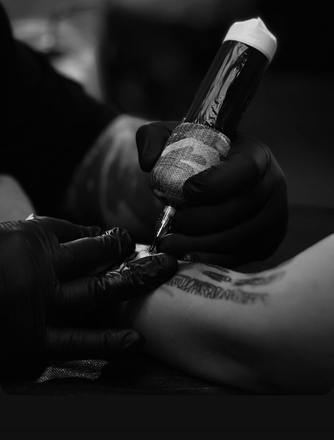 Cosmetic tattoo artist at work